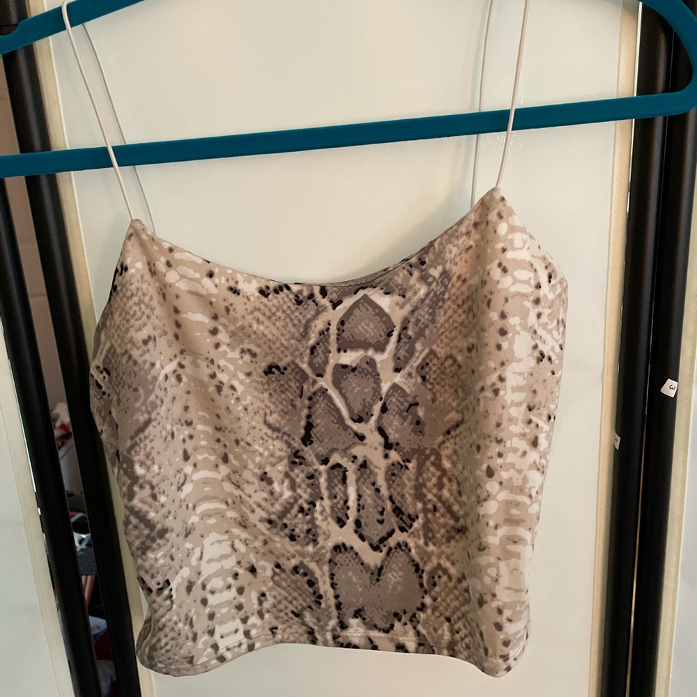 Snake print tank top